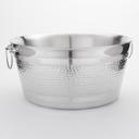 American Metalcraft Stainless Steel Hammered Finish Double Wall Party Tub, 29 Quart.