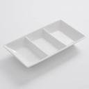 American Metalcraft Porcelain Three Compartment Sauce Dish, 6 x 3 inch
