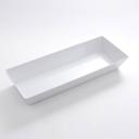 American Metalcraft Long Rectangular White Melamine Platter, 19 5/8 x 7 7/8 x 3 inch