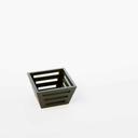 American Metalcraft Small Square Tapered Birch Bread Basket, 5 x 5 x 3 inch