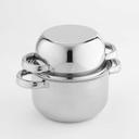 American Metalcraft Stainless Steel Mussel Server with Lid, 64 Ounce