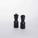 American Metalcraft Black Wood Salt and Pepper Mill Set, 6 inch Height -- 1 set