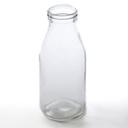 American Metalcraft Glass Milk Bottle, 32 Ounce