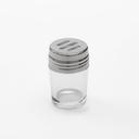 American Metalcraft Glass Contemporary Clear Shaker with Slotted Spice Top, 2 Ounce