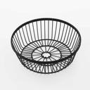 American Metalcraft Black Round Wire Basket, 8 inch Dia x 2 3/4 inch Height