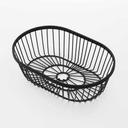 American Metalcraft Black Oval Wire Basket, 9 x 6 x 2 3/4 inch