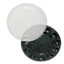 PET 10 inch Black Pie Base with Clear Low Dome Lid