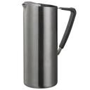 Slim Dark Tungsten Finish Stainless Water Pitcher with Ice Guard