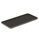 Modern Edge Rose Gold Finish Onyx Rectangle Cocktail Serving Tray