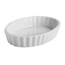 White 5 Ounce Oval Fluted Crème Brulee Dish, 24 count