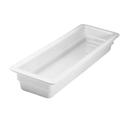 Buffet Bright White Half Long Food Pan, 20.75 x 6.375 x 2.5 inch