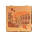 KITCH 24/7 18 x 18 x 2 Inch Brown Stock Print Design Corrugated Pizza Box -- 50 per case