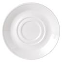 Simplicity White Alumina Vitrified 6.5 inch Double Well Saucer, 36 count