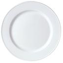 Simplicity White Alumina Vitrified 10.625 inch Service/Chop Plate, 24 count