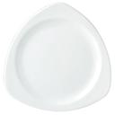 Simplicity White Alumina Vitrified 10.75 inch Tri-Plate, 12 count