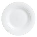 Aura 8 inch Porcelain Flat Mid Rim Plate, 24 count