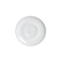 Classic Café Porcelain 6 1/4 inch Double-Well Saucer, 12 count