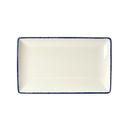 Blue Dapple Alumina Vitrified 10.625 inch Rectangle Tray, 6 count
