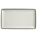 Charcoal Dapple Alumina Vitrified 13 inch Taste Rectangle Tray, 6 count