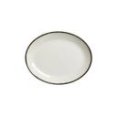 Charcoal Dapple Alumina Vitrified 8 inch Oval Coupe Platter, 24 count