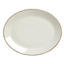Brown Dapple Alumina Vitrified 13.5 inch Oval Coupe Platter, 12 count