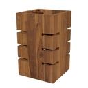 Fusion Buffer Natural Teak Wood Riser, 6.0 x 6.0 x 12.0 inch