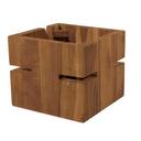 Fusion Buffet Natural Teak Wood Riser, 6.0 x 6.0 x 6.0 inch