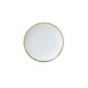 Bone China Burnished Gold Tea Saucer/Soup Stand