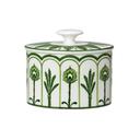 Sultans Garden Green Bone China 8 Ounce Oval Sugar Bowl, 12 count