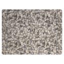 Black and Grey Hatch Silicone 16 x 12 inch Placemat, 12 count