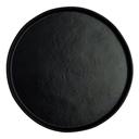 Cali Black 10.75 inch Melamine Round Plate, 12 count