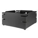 Fusion Buffet 18/10 Stainless Steel Black Riser, 14.0 x 14.0 x 7.0 inch
