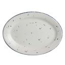 Brisa 10.625 inch Rolled Edge Oval Platter, 24 count