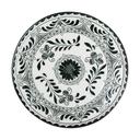 Talavera Motiva Alumina Vitrified 13 inch Dia Black Plate, 6 count