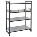 Cambro Camshelving Elements Soft Gray Three-Quarter Shelf Rail Kit, 14 x 48 inch