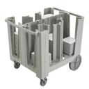 Cambro S Series Adjustable Dish Caddy with 6 Divider, Speckled Gray, 29.125 x 38.25 x 32.375 inch.
