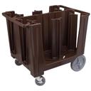 Cambro S Series Adjustable Dish Caddy with 6 Divider, Dark Brown, 29.125 x 38.25 x 32.375 inch.