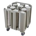 Cambro S Series Speckled Gray Compact Adjustable Dish Caddy, 8 Towers