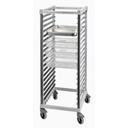 Cambro Camshelving Speckled Gray GN 2/1 Full Size Food Pan Trolley, 32.88 x 25.38 x 67.19 inch