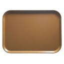 Cambro Suede Brown Rectangular Camtray, 15 x 20 1/4 inch -- 12 per case.