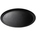 Black Cambro Satin Oval Camtread Tray, 28 7/8 inch -- 6 per case.