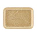 Cambro Abstract Tan Rectangular Low Profile Rim Camtray, 4 1/4 x 6 inch -- 12 per case.