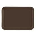 Cambro Brazil Brown Rectangular Low Profile Rim Camtray, 4 15/16 x 6 15/16 inch -- 12 per case.