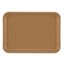 Cambro Suede Brown Rectangular Low Profile Rim Camtray, 4 15/16 x 6 15/16 inch -- 12 per case.