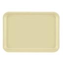 Cambro Lemon Chiffon Rectangular Low Profile Rim Camtray, 4 1/4 x 6 inch -- 12 per case.