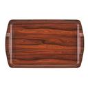Cambro Hotel Room Service Tray, Walnut, 15 1/2 x 25 inch -- 12 per case.