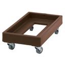 Cambro Dark Brown Camdollies for Milk Crates and Number 10 Can Cases, 16 1/8 x 29 1/4 8 3/8 inch.