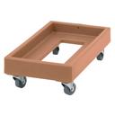 Cambro Coffee Beige Camdollies for Milk Crates and Number 10 Can Cases, 16 1/8 x 29 1/4 8 3/8 inch.