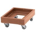 Camdolly Plastic Milk Crate Dolly, Coffee Beige, 16 3/8 x 21 13/16 x 8 inch.