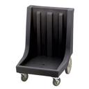 Cambro Black Standard Model Camdolly with Handle and Rear Big Wheels for Dish Racks, 26 x 36 5/8 x 26 7/8 inch.